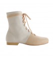 Beige leather boot