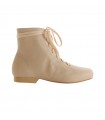 Beige leather boot